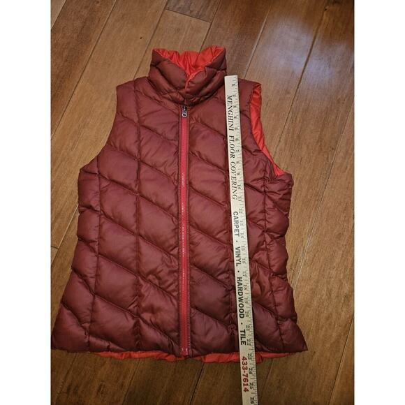 Patagonia Nano Air Puff Goose Down Reversible Women’s Vest Sz M Red - Picture 12 of 13
